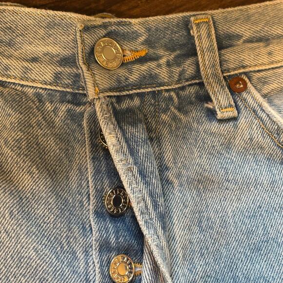 AGOLDE Distressed Cut-Off Parker Jean Shorts - size 29 - Picture 5 of 8